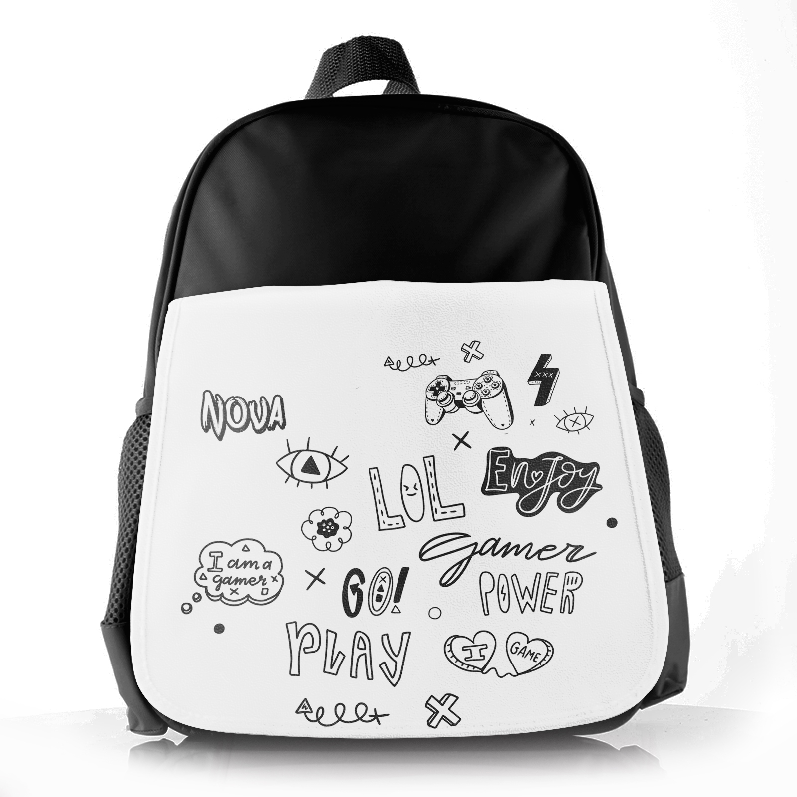 Black and white clearance school bag